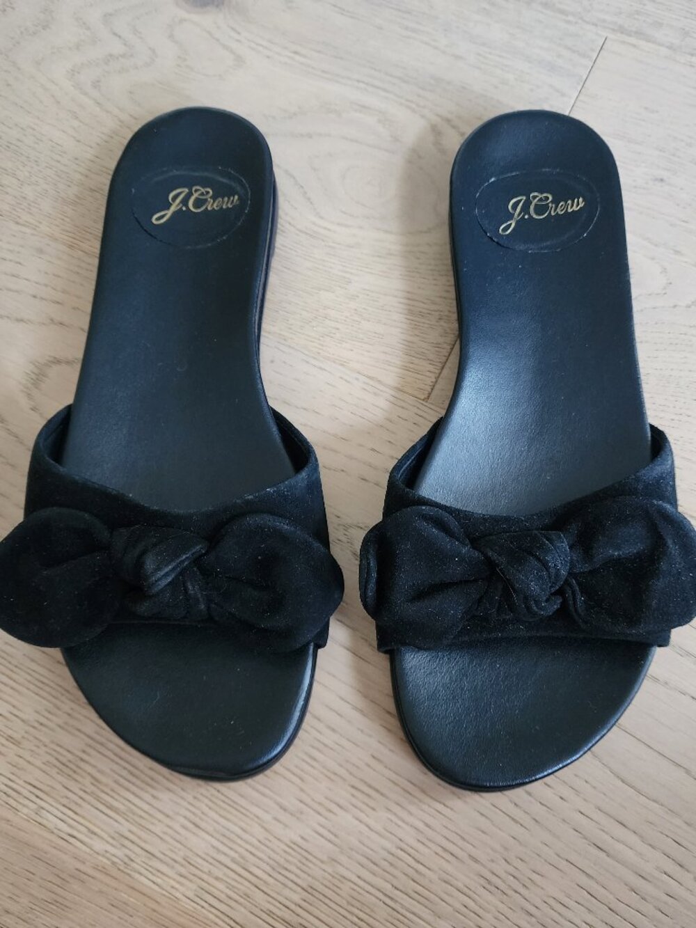 J.Crew Black Bow Sandals